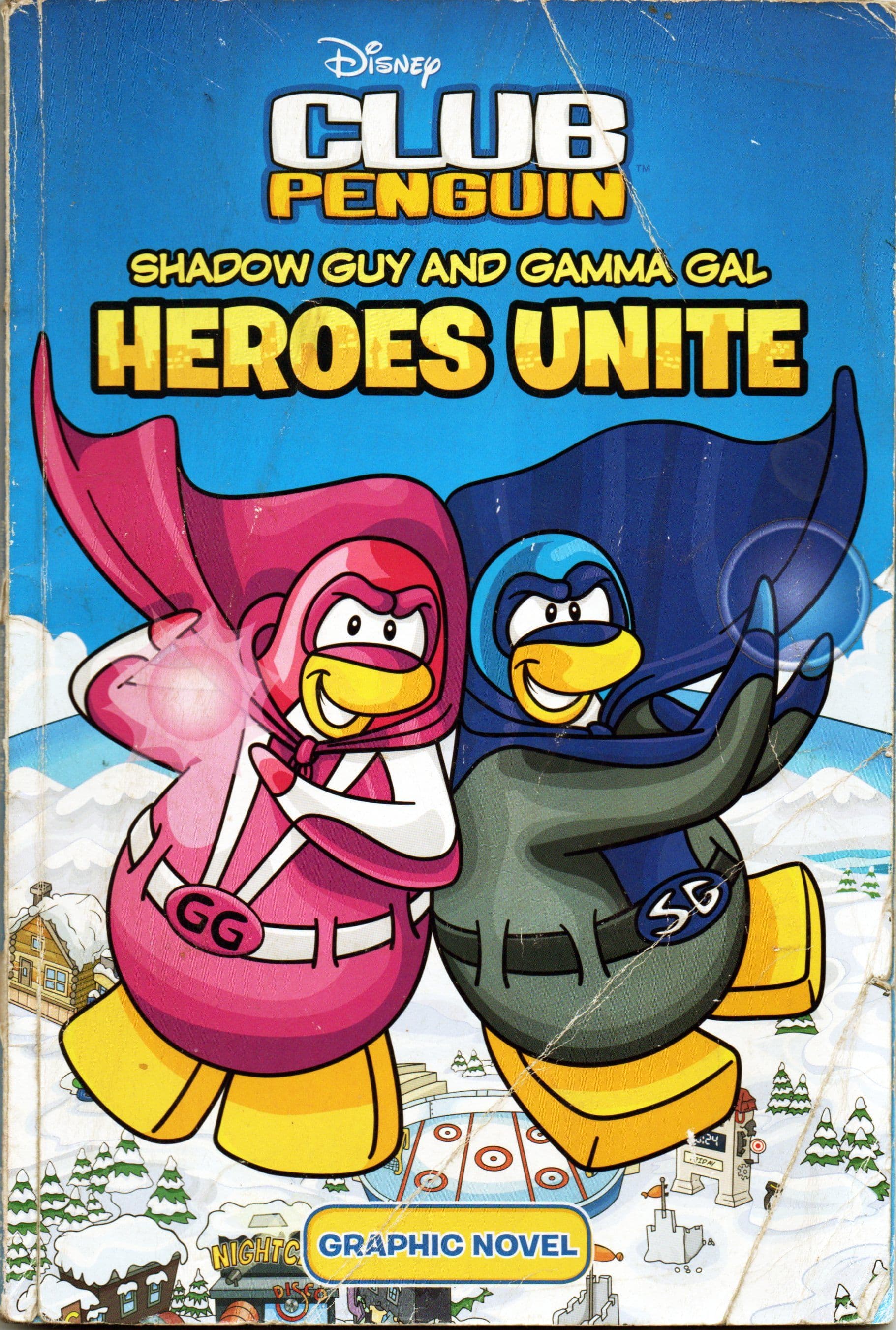 Disney Club Penguin Shadow Guy and Gamma Gal Heroes Unite